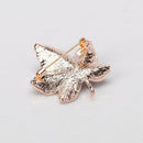 Korean Maple Leaf Pins Brooch Rhinestone Clothes Badge Backpack Accessories