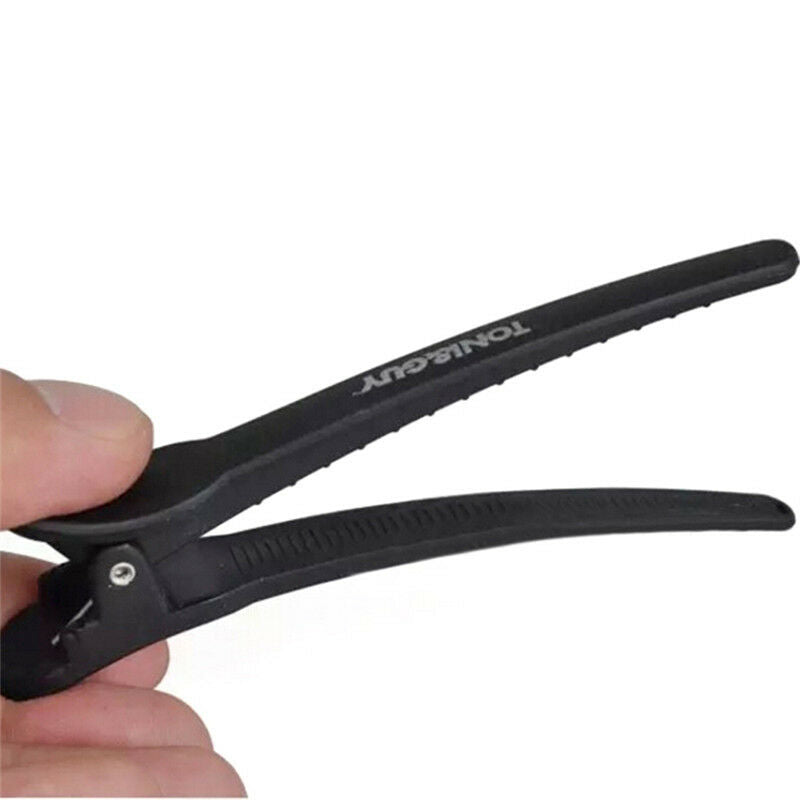 12Pcs Professional Black Matte Hairdressing Salon Sectioning Clamps Hair Clips O