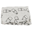Cotton Lange New born Swaddle Blanket Sleeping bag 110 cm x 110 cm - Milk V6N5