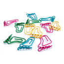 12Pcs Cute Foot Shaped Metal Bookmarker Paper Clip Memo Clips Office Supplies