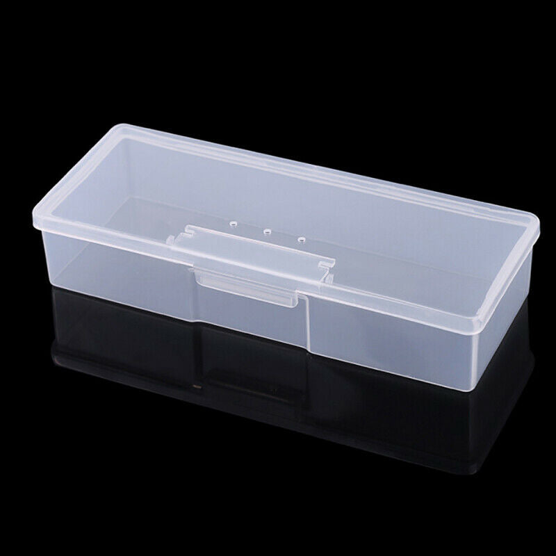 2X Plastic Nail Art Pen Brush Manicure Pedicure Tools Storage Box Container Case