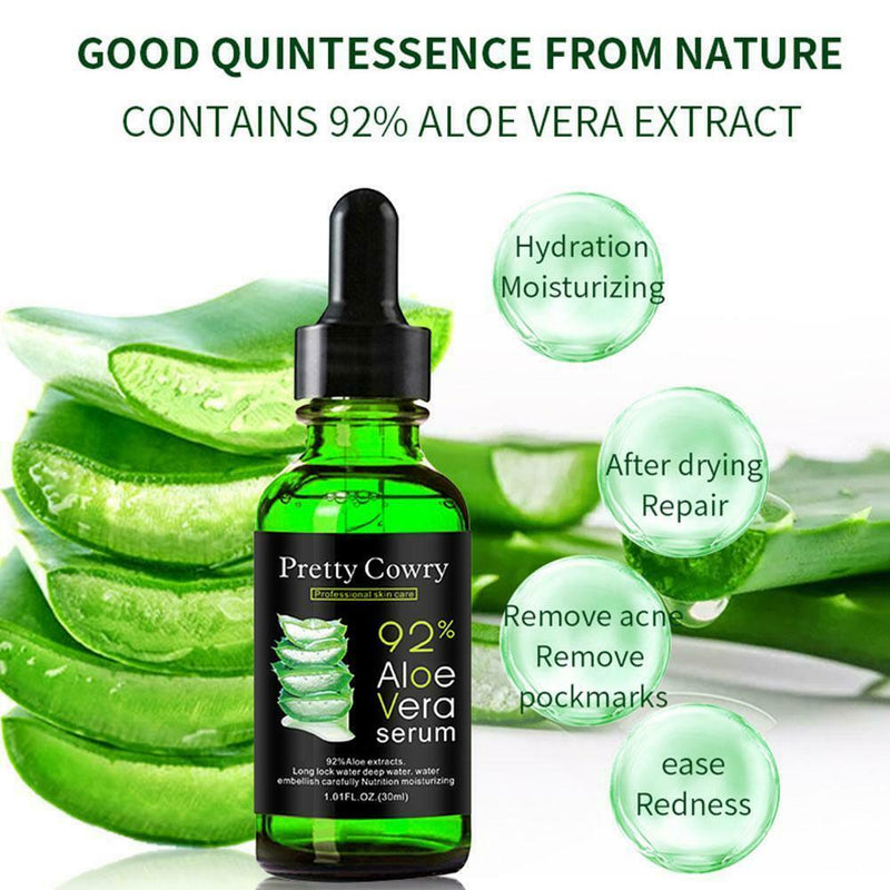 30ml Aloe Essence Moisturizing And Soothing Liquid Glass Dropper Bottle