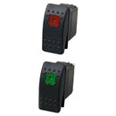 1 Pair 12V 20A / 10A 24V Car Boat 3Pin SPST Switch with Red and Green Light