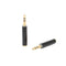 Stereo Brass 3.5mm 3 Pole Male to 4 Pole Female Audio Jack Adapter Converter Del