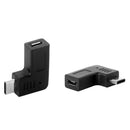 90 Degree Micro USB Socket To Type C Plug Right Angle Plug USB Adapter Right