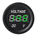 Voltmeter 12-24V Round Green LED Display Digital Panel for Marine Boat BI19