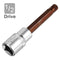 1/2-Inch Drive 10mm Triple Square Spline Bit Extra Long Socket, S2 Steel