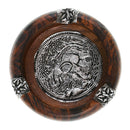 Leopard Print Creative Solid Wooden Ashtrays Round Thailand Style Ashtrays
