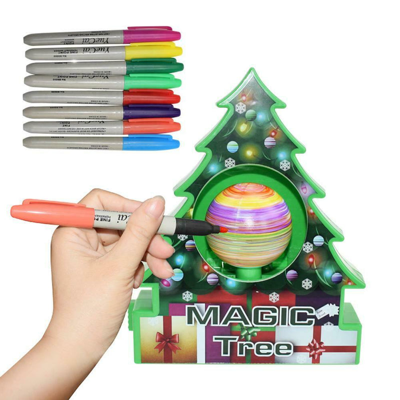 Christmas Tree Painting Electric Ball Battery Charging DIY Drawing Toys for Kids