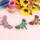 3pcs DIY Full Drill Diamond Painting Hair Clip Dragonfly Women Girl Hairpin