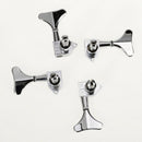 Chrome Bass Tuning Pegs Tuners Machine Heads 2L 2R For Acoustic /Eleic Guitar