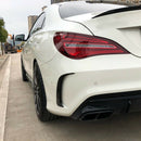 For Benz Cla W117 Cla45 Amg Carbon Fiber Look Rear Bumper Spoiler Air Vent