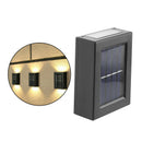LED Solar Power Wall Light Waterproof Outdoor Garden Fence Lamp Warm White