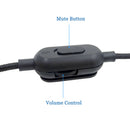 Audio Cable Home Gaming Headset Braided With Mute Function For GPRO X G233 G433