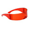 4 Pieces Shield Wrap Mirror Sunglasses Futuristic Glasses Prop Multicolor Unisex