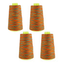 4 Rolls Polyester Cross Stitch Overlocking Sewing Accessories Durable Yellow