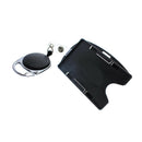 2 -Pack Card ID Holder with Retractable Badge Reel Carabiner & Belt Clip
