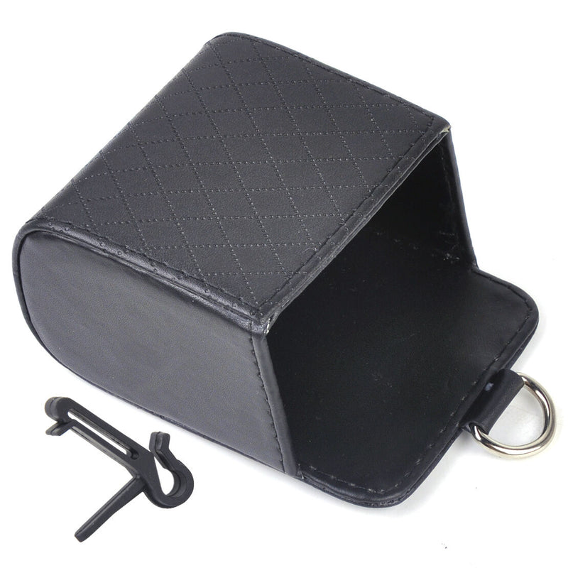 Car Air Vent Outlet PU Leather Holder Case Pouch Bag Phone Storage Container Box