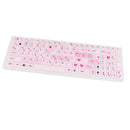 2pcs Foldable Keyboard Cover Keypad Skin Fit for ASUS Laptop Pink & Black