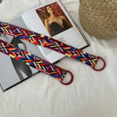 Harajuku Embroidery Panel Canvas Double Ring Buckle Long Belt Women Couples BeFT