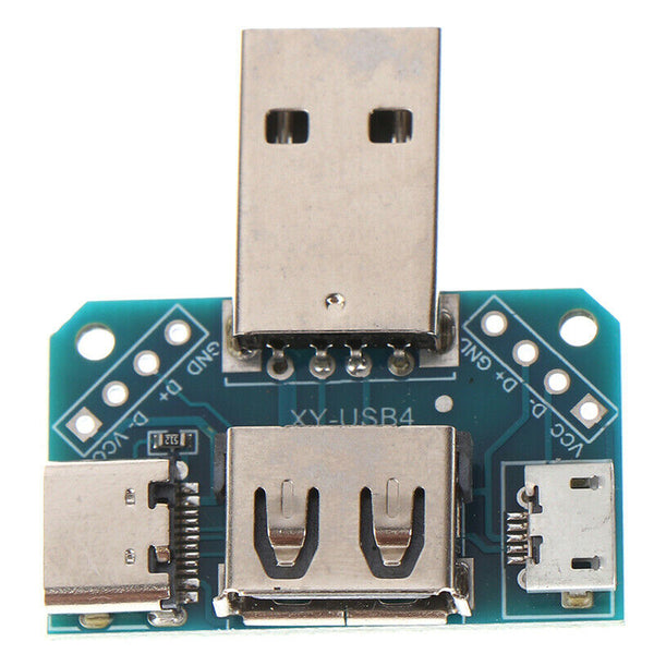 USB Adapter Board Male to Female Type-c Micro USB to 2.54mm 4P Converter Adap Gw