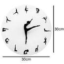 Timelike Wall Clock Ballerina Ballet Dancing Girl Pattern Acrylic Clocks 30