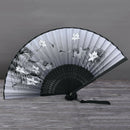 Butterfly Pattern Fan Lily Flowers Fan Wedding Gift