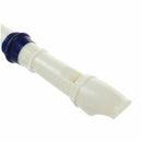 Students Plastic 8 Holes Soprano Recorder Flute Beige Blue w Cleaning Stick F5R7