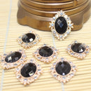 20Acrylic Cabochon Flatback DIY Rhinestone Button Embellishment Black Yellow