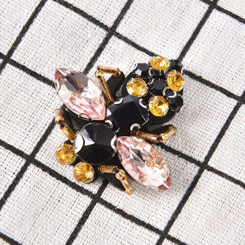 1 x bee sequins rhinestones beads applique patches clothing bags decor sew on LJ