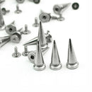 20 Cone Spikes Screwback Studs 25mm Leather Craft DIY Goth Punk Rock Spot dfs
