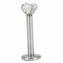 2PCS x 8mm Stainless Steel Inlaid Piercing Cubic Zirconia Lip Rings R9O5