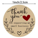 500PCs Handmade Thank You Stickers Paper Seal Labels Round Stationery DecorSEAU