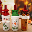 1 pcs Cartoon Elk Wine Bottle Cover Bag Christmas Dinner Xmas Table Decor C