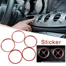 5Pcs Air Vent Outlet Ring Cover Trim Red For Mercedes Benz A/B/CLA/ GLA Class UK