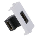 HDMI Wall Socket Module 90 Degree Jack Solderless Type 2 Way Female/Female