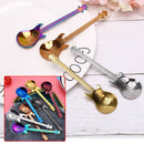 4PCS Guitar Shaped Stainless Steel Coffee Spoon Demitasse Spoons For Cake Spoo%!