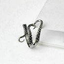 Smart Adjustable Women Men RetroTitanium Steel Gothic  Octopus Finger Ope P X8A5