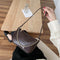 Crocodile Leather Women Handbags Shoulder Ladies Totes Bags (Chain Coffee)