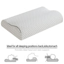 Bamboo Cervical Pillow Memory Foam Fabric Cover Bed Pillow Washable Style 3
