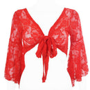 Sexy Belly Dance Dancing Lace Blouse Choli Top Bra Dancewear Costumes-Red