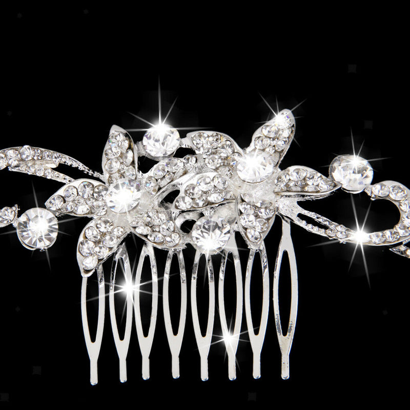 Bridal Wedding Bride Crystal Hair Clip Comb Slide Headdress Tiara Jewelry