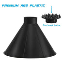 2pcs Car Windshield Magic Ice Scraper Cone Shaped Auto Snow Remover (Black)
