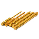 5 Pcs Hex Shank Glass & Tile Drill Bit Set, Drill Bit Glass Tile,3mm, 4mm,  X6Y2