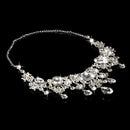 Luxurious Diamante Rhinestone Crystal Necklace Earring Set for Wedding Part