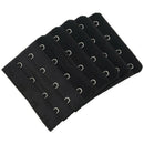 5 Pcs Black 4 Rows Hook and Eye Tape Bra Strap Extender