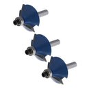3pcs 45 Degrees Chamfer Edge Forming Router Bit Woodworking Tool for Wooden