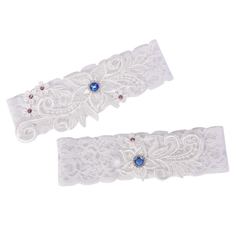 2pcs/set Women Wedding Leg Ring Garter White Lace Bride Garters Belt Fashion  Gw