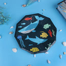 8PCS/Set Shark Tableware Cartoon Sea Animal Paper Plates Party Supplies