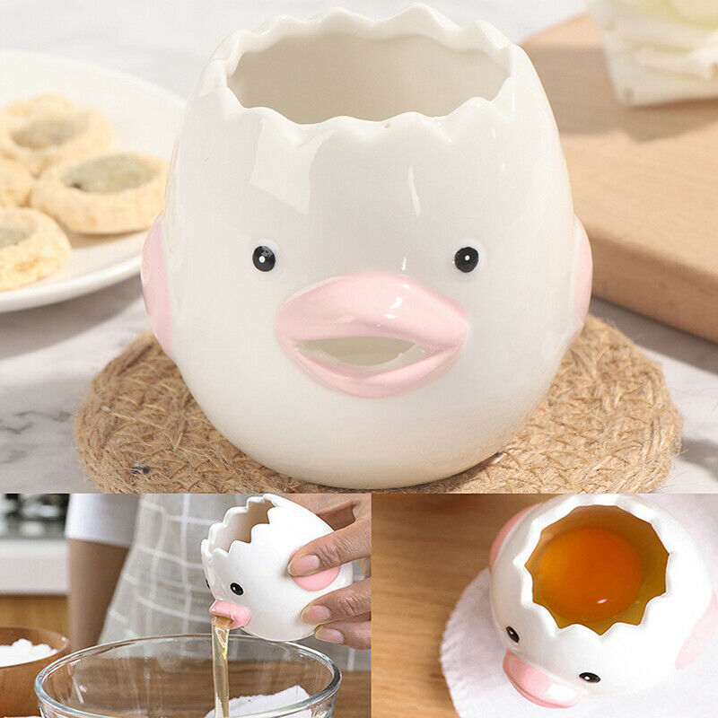 1*Creative Ceramic Egg Dividers Egg Yolk White Separator Kitchen Tool Home S Ew